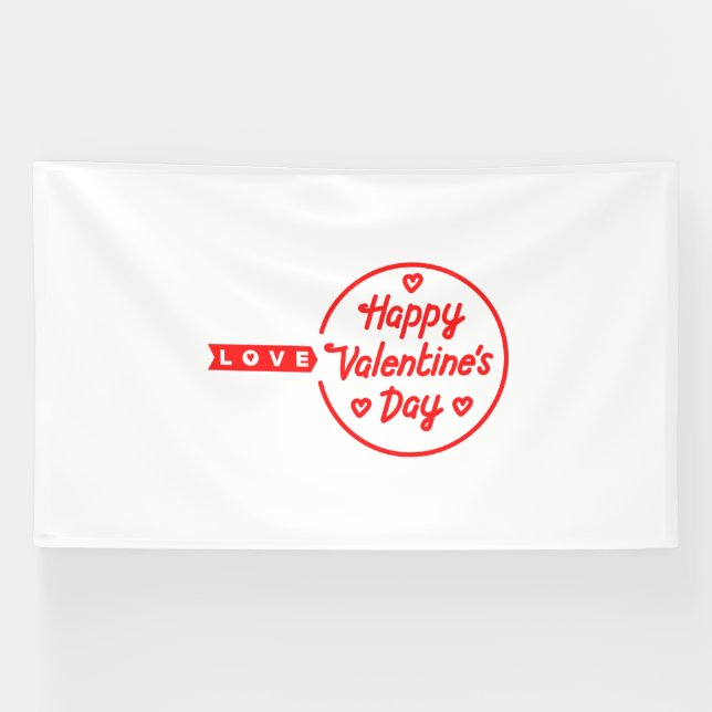 Banderoles Heureuse Sainte-Valentin Love 6x10 Vinyl Banner (Horizontal)