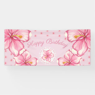 Banderoles Hibiscus & dentelle PINK