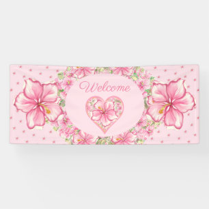 Banderoles Hibiscus & dentelle PINK