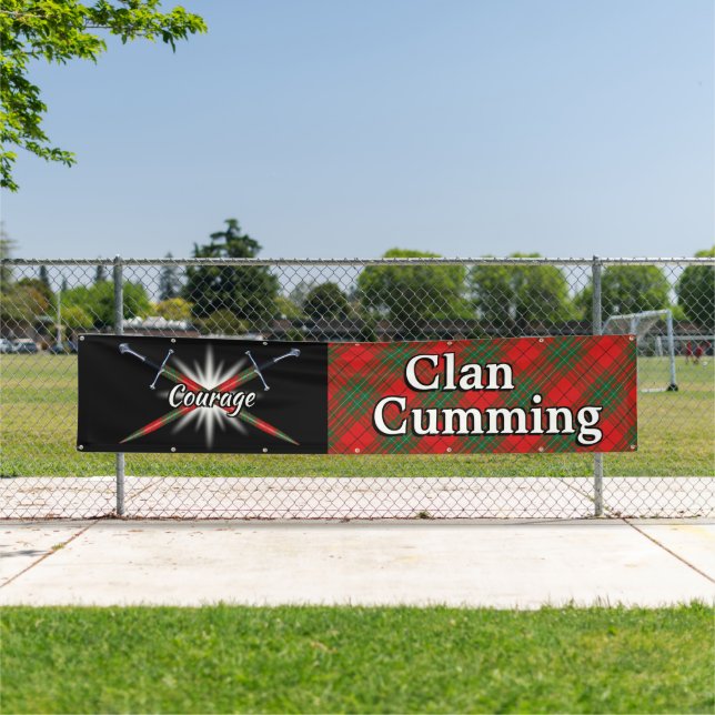 Banderoles Highland Festival Clan Cumul Red Tartan Tent (En situation)