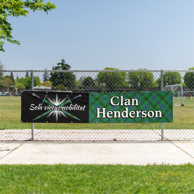 Banderoles Highland Festival Clan Henderson Tent (En situation)