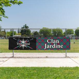 Banderoles Highland Festival Clan Jardine Tente
