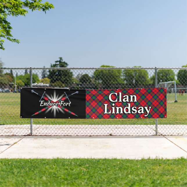 Banderoles Highland Festival Clan Lindsay Tent (En situation)