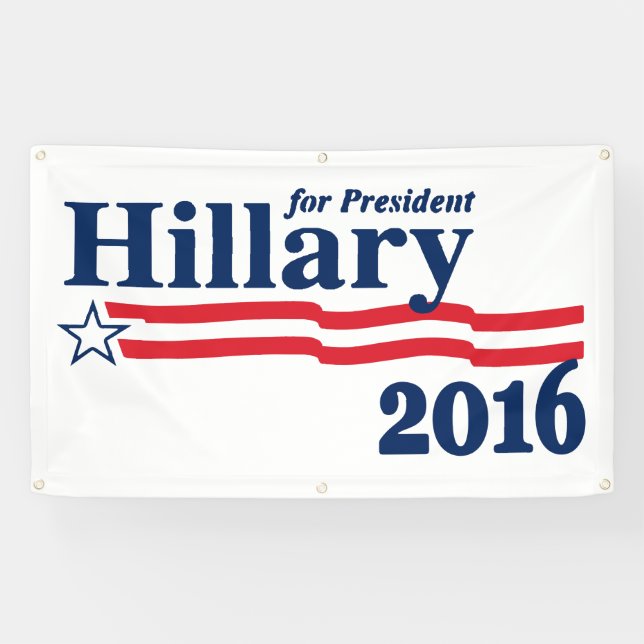 Banderoles Hillary pour le président 2016 (Horizontal)