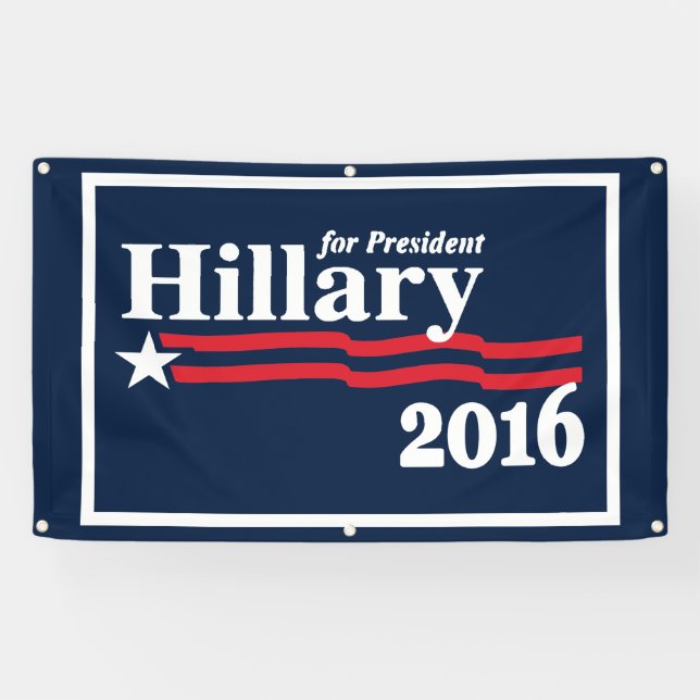 Banderoles Hillary pour le président 2016 (Horizontal)