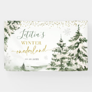 Banderoles Hiver Forêt de l'Onederland Première Anniversaire 
