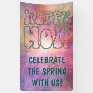 Banderoles holiES - HAPPY HOLI contour simple couleur 1