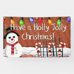 Banderoles Holly Jolly Snowman