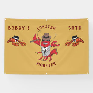 Banderoles Homard Homard 🦞 Drôle Cartoon Gangster