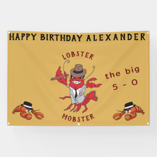Banderoles Homard Homard 🦞 Drôle Cartoon Gangster