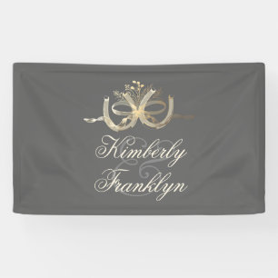 Banderoles Horseshoes Mariage campagnard rustique