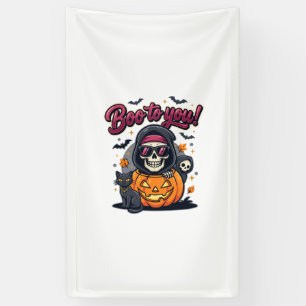 Banderoles Hou à toi Halloween squelette citrouille