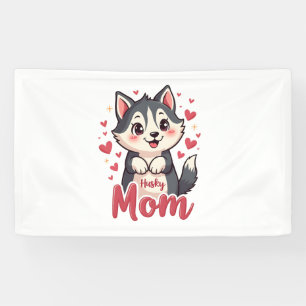 Banderoles Husky Chig Maman Cute Kawaii Design