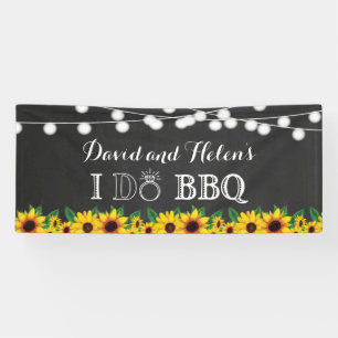 Banderoles I FAIRE BBQ Sunflower Chalkboard Mariage engagemen