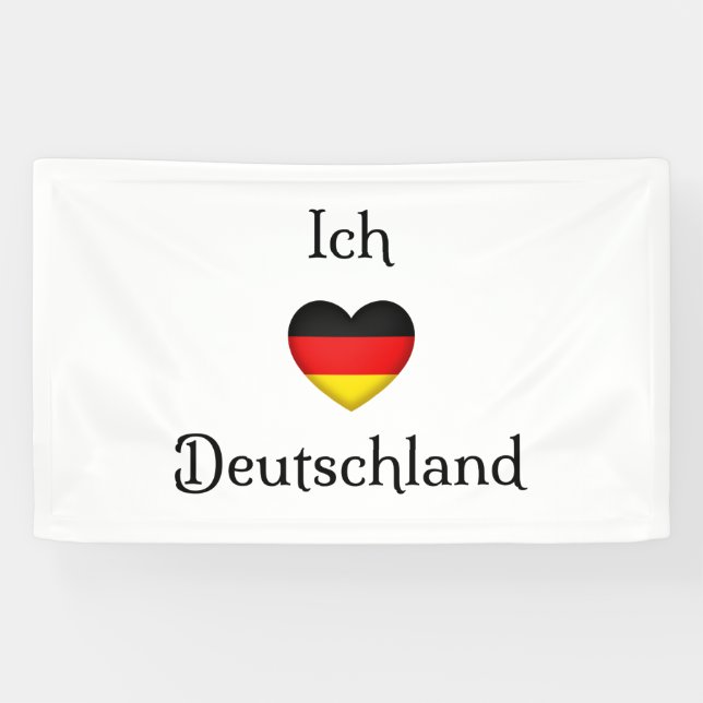 Banderoles "I heart Germany" German Pride World Traveller (Horizontal)
