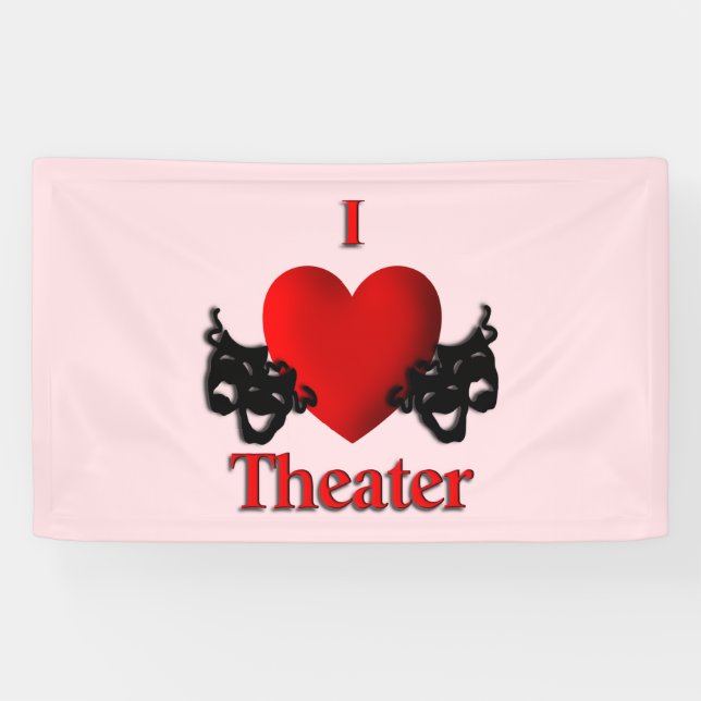 Banderoles I Heart Theater Pink (Horizontal)