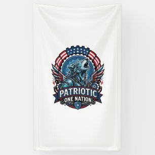 Banderoles IA patriotique Liberté Loup Cyberpunk Avenir Liber