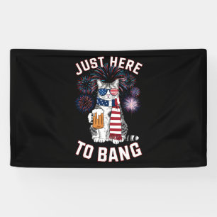 Banderoles Ici pour boire de la bière avec le drapeau américa