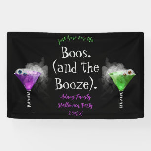 Banderoles Ici pour la fête d'Halloween pour adultes Boos et 