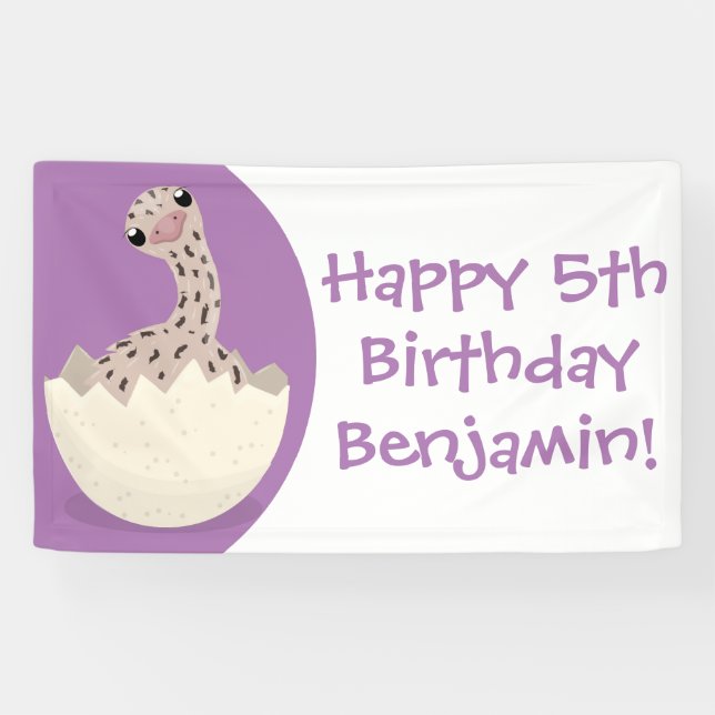 Banderoles Illustration d'autruche pour bébé à couver mignon (Horizontal)