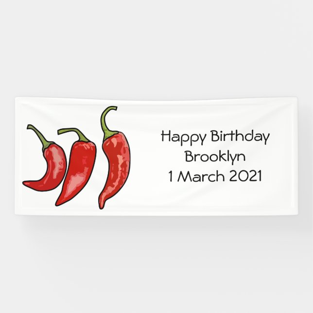 Banderoles Illustration de chili (Horizontal)