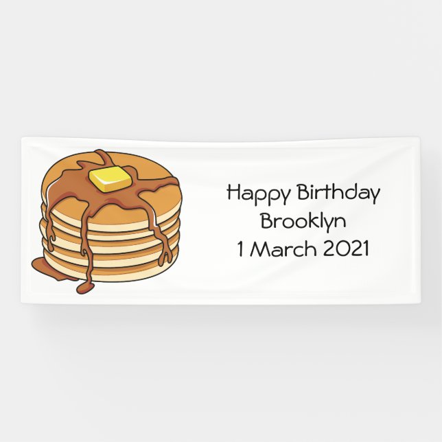 Banderoles Illustration de dessin animé de Pancake (Horizontal)