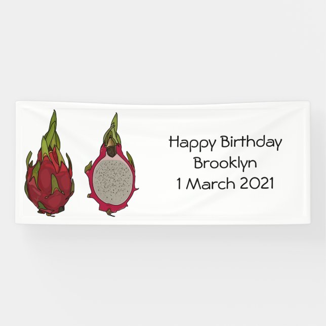 Banderoles Illustration de dragon fruit (Horizontal)