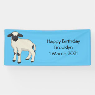 Banderoles Illustration de la caricature de mouton Valais Bla