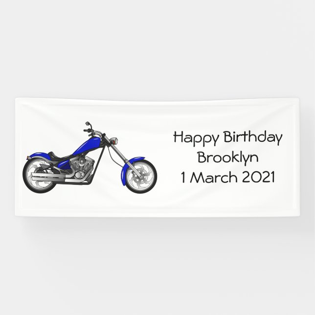Banderoles Illustration de la moto à hélico (Horizontal)