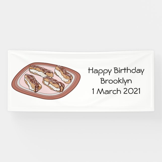 Banderoles Illustration de l'éclair de chocolat (Horizontal)