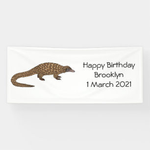 Banderoles Illustration de pangolin à queue longue