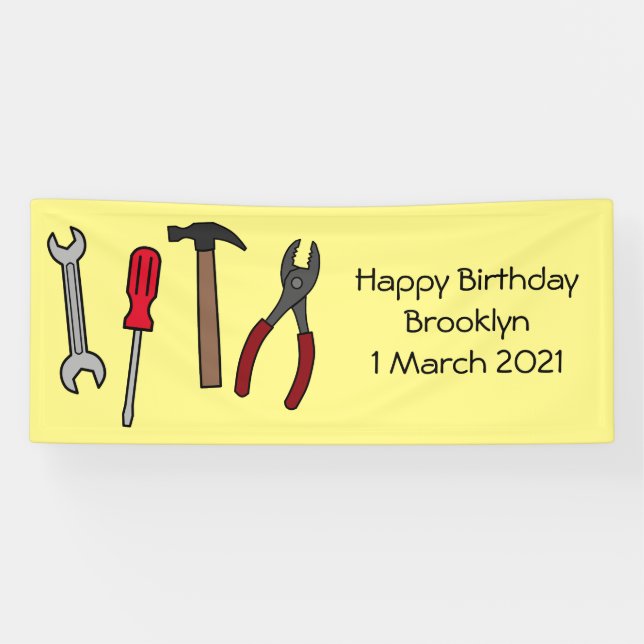 Banderoles Illustration des outils de menuiserie (Horizontal)