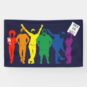 Banderoles Illustration du gay pride Parade People