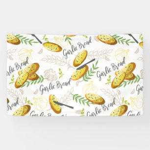Banderoles Illustration du pain d'ail Motif V1
