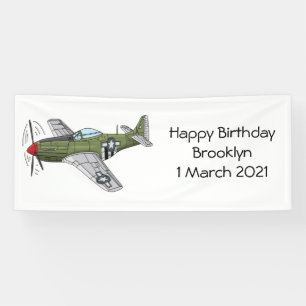 Banderoles Illustration d'un avion militaire