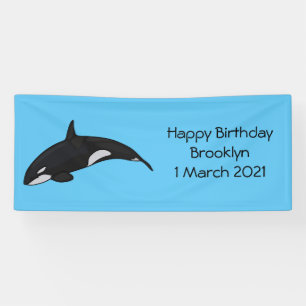 Banderoles Illustration d'une baleine tueuse