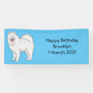 Banderoles Illustration Samoyed dog