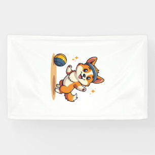 Banderoles Illustration vectorielle de chien de volley-ball C