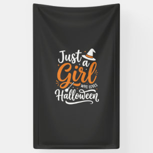 Banderoles Illustration vectorielle Halloween Juste Une Fille