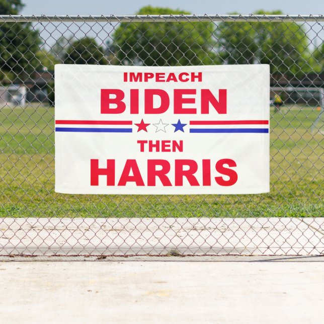 Banderoles Impeindre Biden et Harris  (En situation)