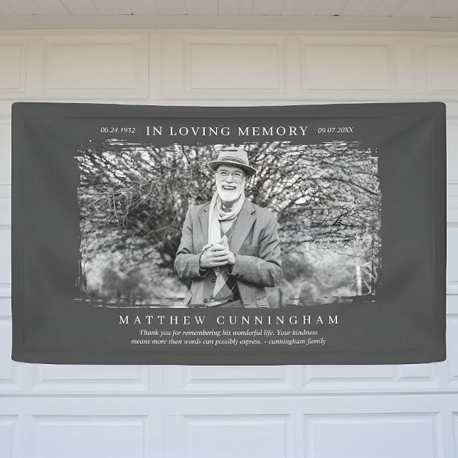 Banderoles In Love Mémoire Mémorial Photo simple moderne (Créateur téléchargé)