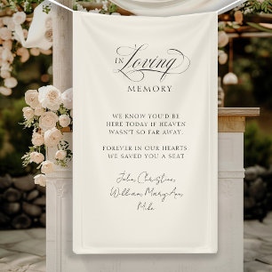 Banderoles "In Love Memory" Moderne, Calligraphie, Mariage