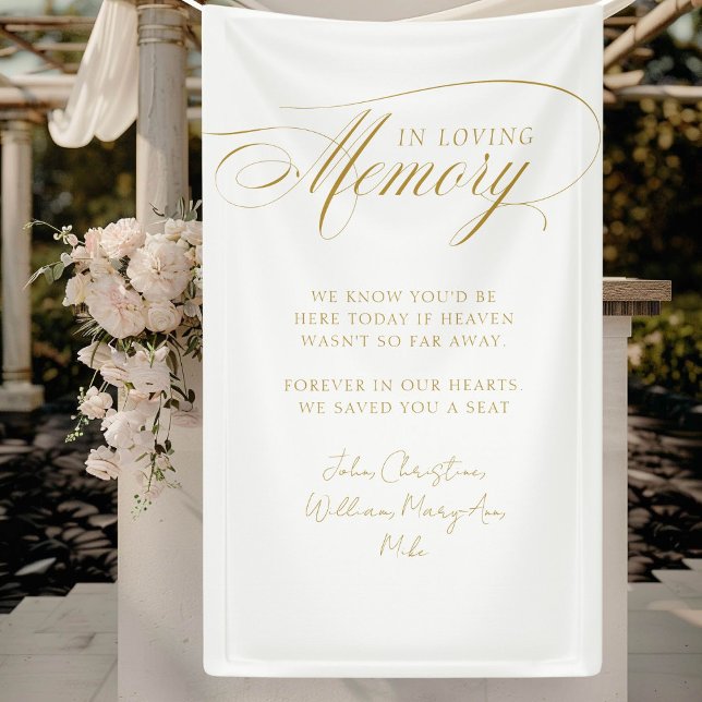 Banderoles "In Love Memory" Moderne, Calligraphie, Mariage ("In Loving Memory" Modern, Calligraphy, Wedding Banner.)