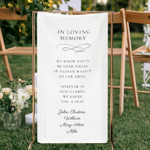 Banderoles "In Love Memory" Moderne, Calligraphie, Mariage