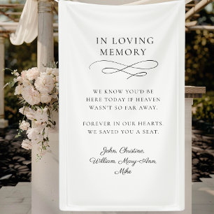 Banderoles "In Love Memory" Moderne, Calligraphie, Mariage
