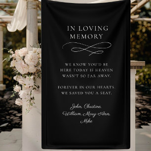 Banderoles "In Love Memory" Moderne, Calligraphie, Mariage