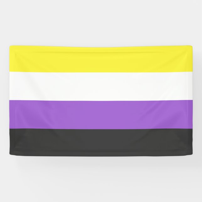 Banderoles Indicateur Enby (Pride non binaire) (Horizontal)