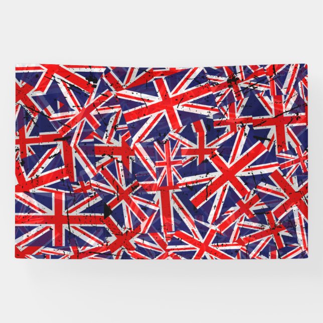 Banderoles Indicateur Union Jack | Drapeau du Royaume-Uni | D (Horizontal)