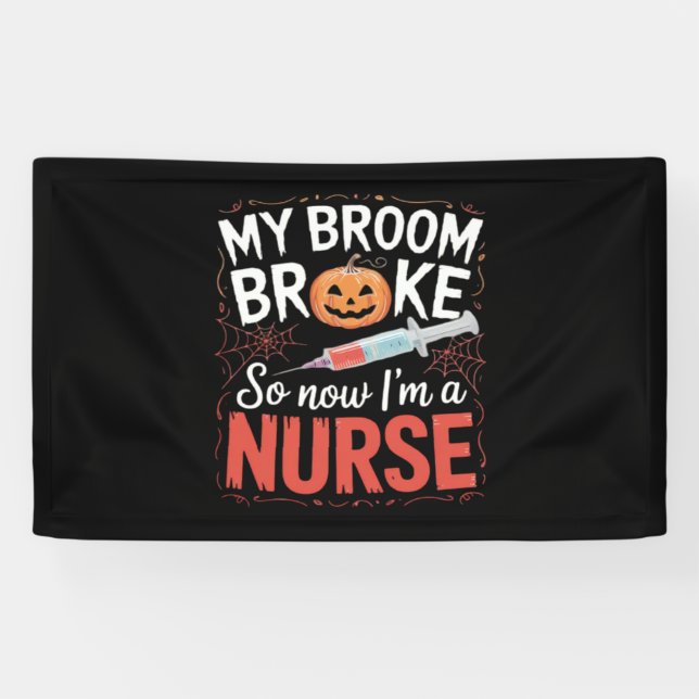 Banderoles Infirmière Funny Halloween Infirmière essentielle  (Horizontal)
