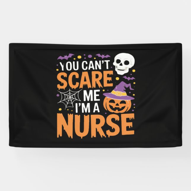 Banderoles Infirmière Halloween sorcière drôle Nourriture ess (Horizontal)